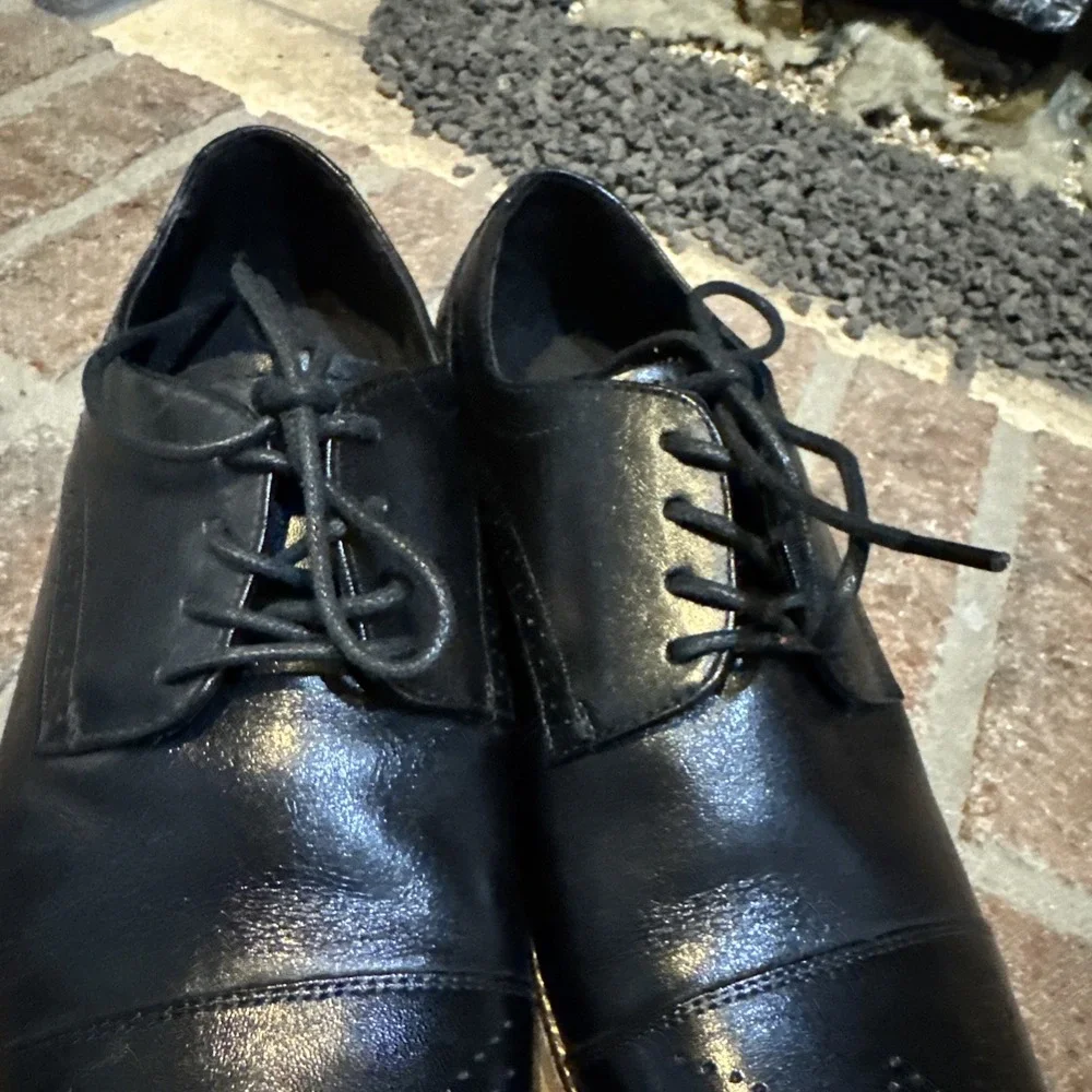 Stacy‎ Adams Darren Cap Toe Oxford Mens size 7M Leather Black #292